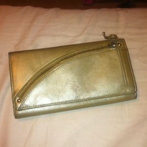 Vintage Gold Leather Wallet
