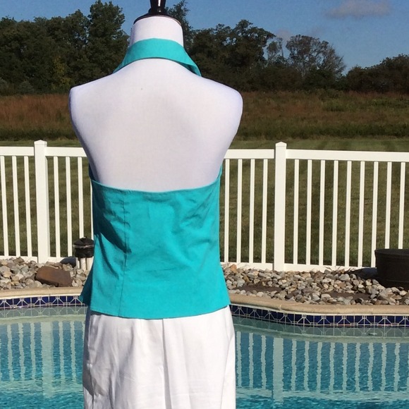 Turquoise Halter Top 4 - Picture 2 of 2