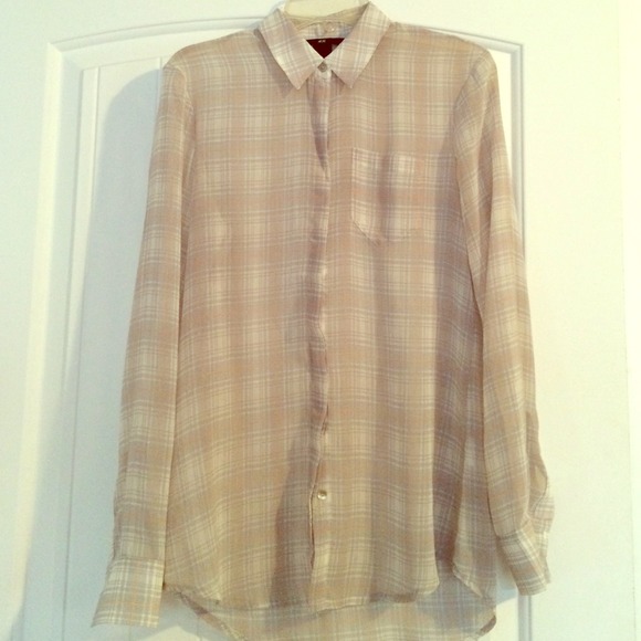 Grey chiffon blouse