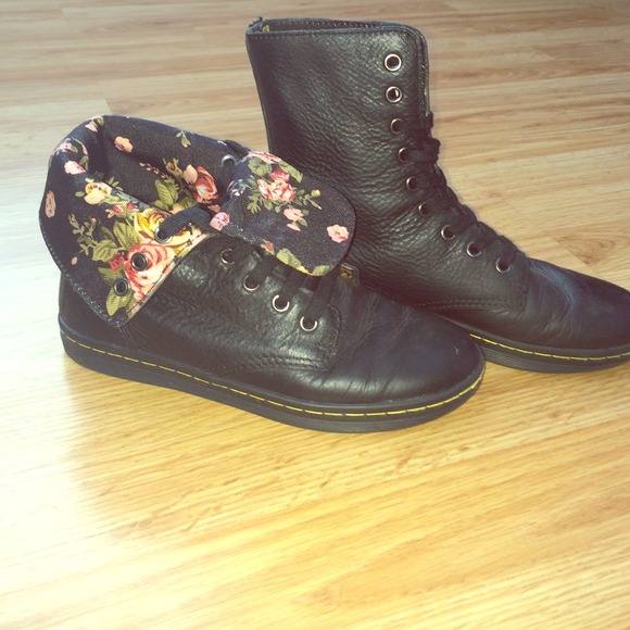 Floral Combat Boots