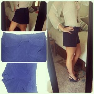 Navy blue bow shorts