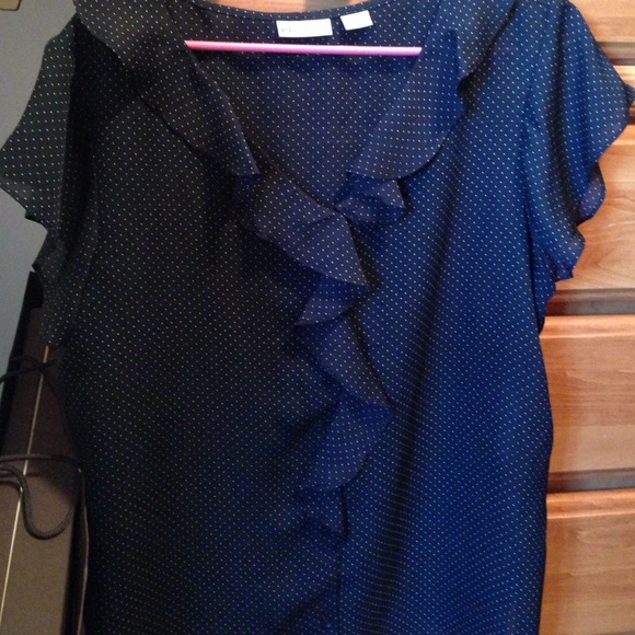 Liz Claiborne xl blouse black white
