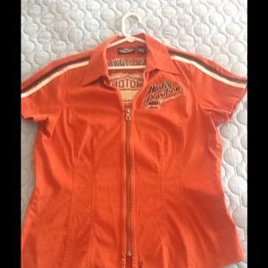 Very cute Harley Davidson zip up shirt.