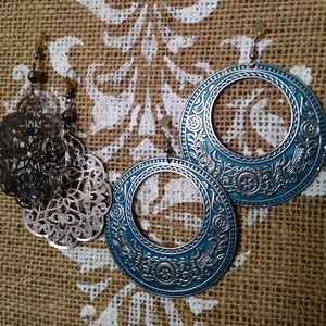 Trendy oversized earrings