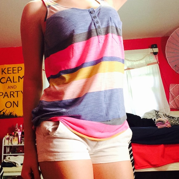 Blue, Light Pink, Green, Dark Pink, Grey Tank Top