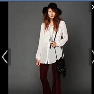 Free People Velvet Ribbon Pants Size XS