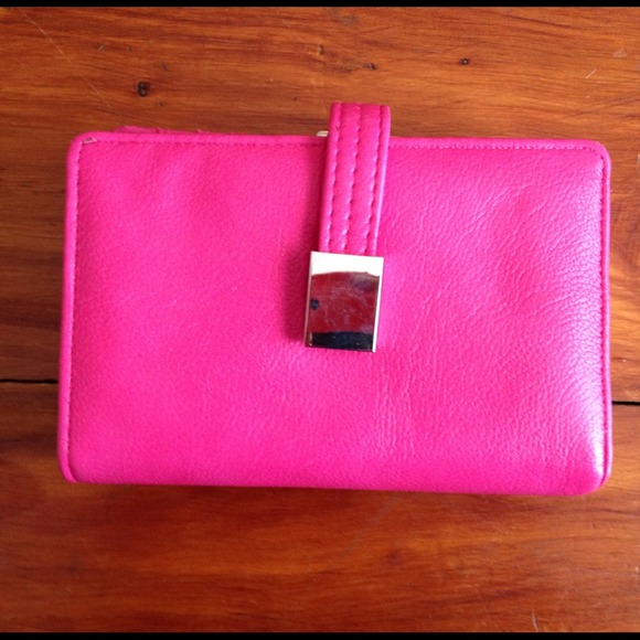 Pink leather wallet