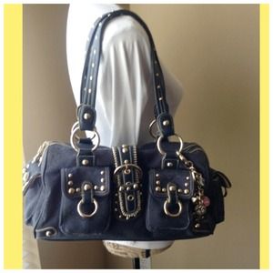 Blue Kathy Van Zeeland Handbag.