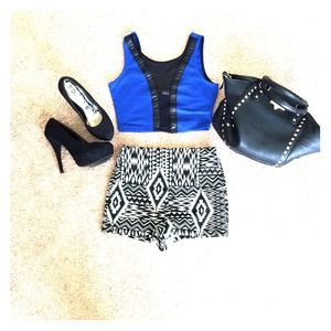 Aztec high waisted shorts