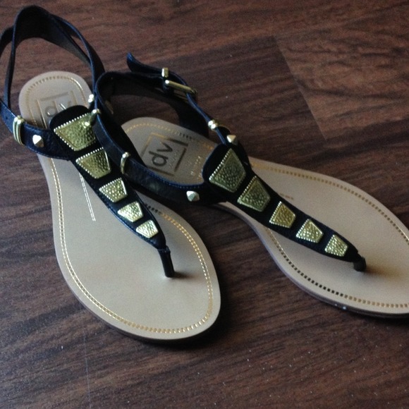 Dolce Vita Black Leather Sandles