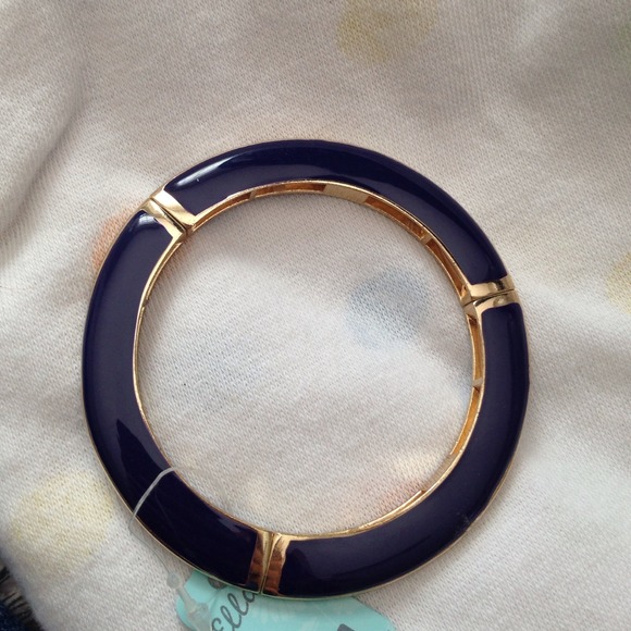 Blue and gold bangle