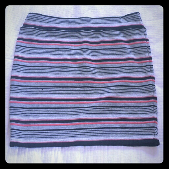 Forever 21 striped high waist mini - skirt