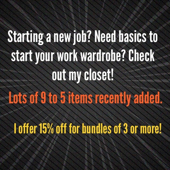 Check out my closet for work appropriate basics