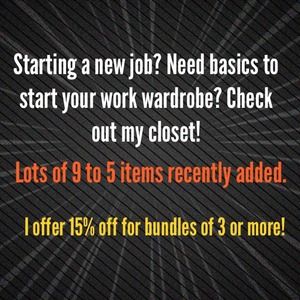 Check out my closet for work appropriate basics