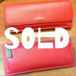 🎉Sold on Vinted🎉 Coach Saffiano Slim Wallet