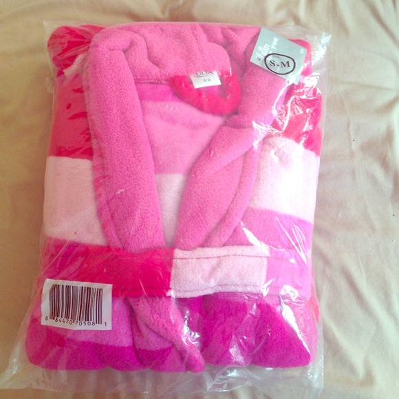 Pink striped robe