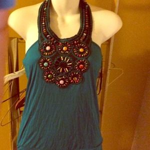 Green wet seal halter top 💋💚