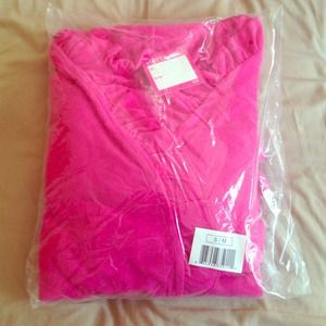 Hot pink ruffled robe