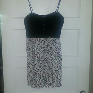 Cute spaghetti strap cheetah print dress Sz:small