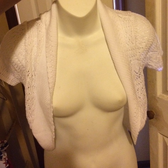Crochet cardigan white