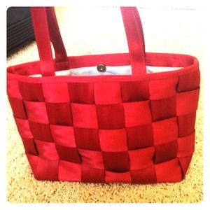 The original seatbelt bag red tote