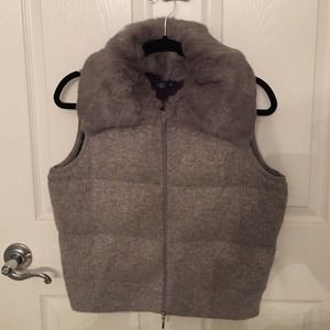 Gorgeous Cashmere/Fur Puffer Vest