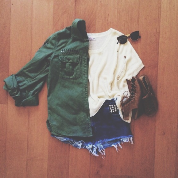 Distressed Batwing Sweater