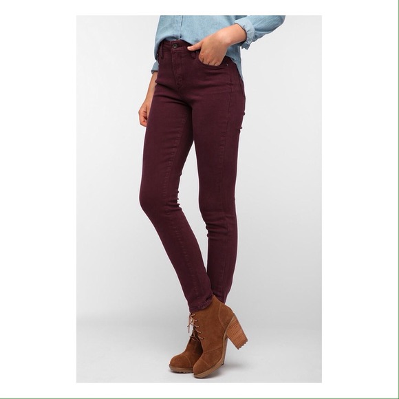❌SOLD❌💌 HP 💌 Levi's Wine High Rise Skinny Jeans - Picture 1 of 4