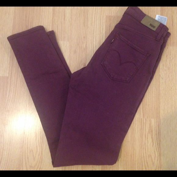 ❌SOLD❌💌 HP 💌 Levi's Wine High Rise Skinny Jeans - Picture 2 of 4
