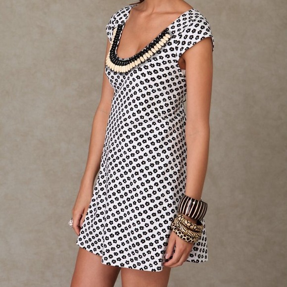 Free People black and white polka dot dress