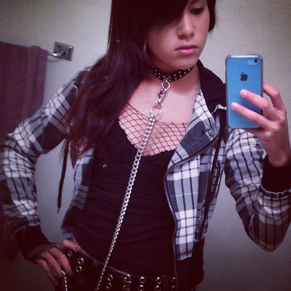 Dark plaid hoodie