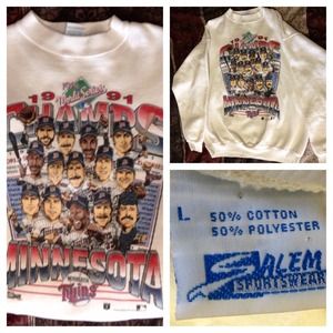 Minnesota Twins 1991 Caricature Crewneck Sweater