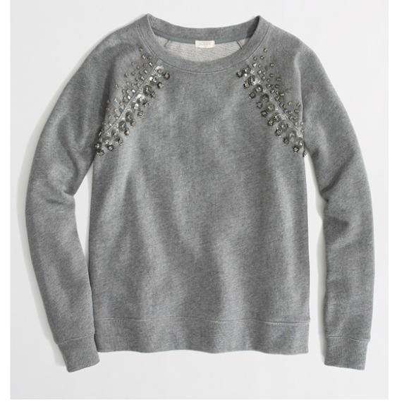 J. Crew Tops - ❌SOLD❌J. Crew Factory Jeweled Raglan Sweatshirt