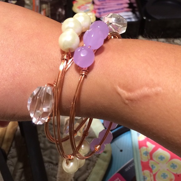 Rose gold bangle set