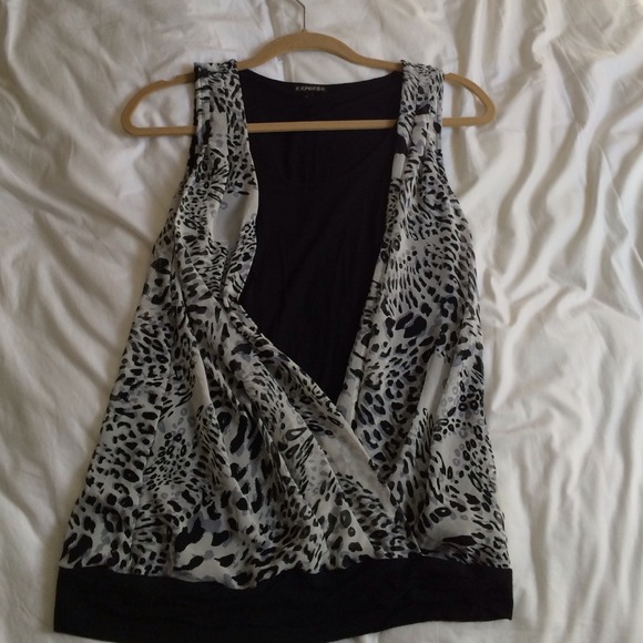 Leopard Black Flowy Express shirt