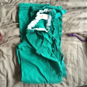 Kelly Green Koi Scrub Pants