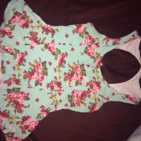 Floral peplum top.