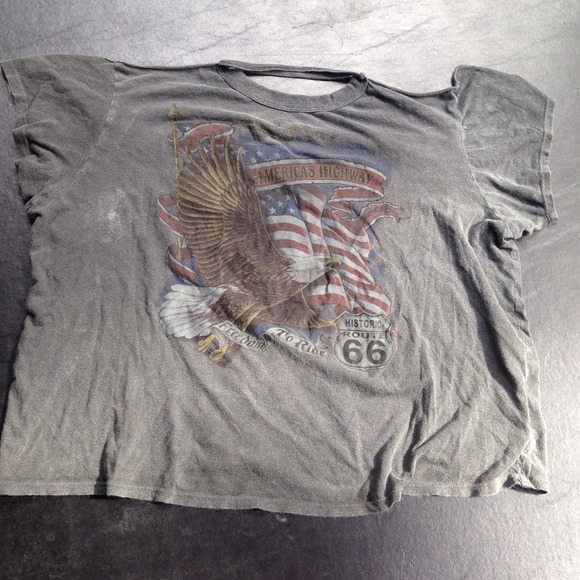 Rt 66 America Eagle cut out T-shirt