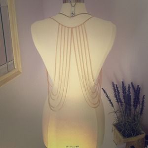 Gold chain back harness