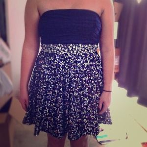 Homecoming dress, navy blue, sparkly, shiny