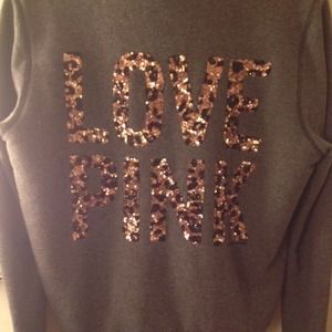 Victoria's Secret fur lined cheetah bling hoodie L