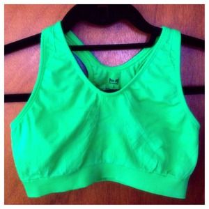 Neon Green Party sports bra