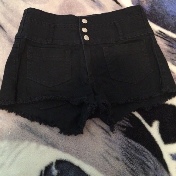 Black High Waisted Shorts