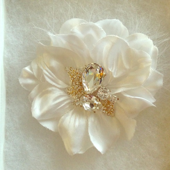 Gorgeous wedding diamond flower clip!