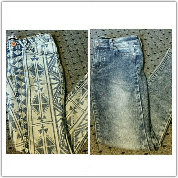 jean bundle , aztec jeans & high waisted jeans