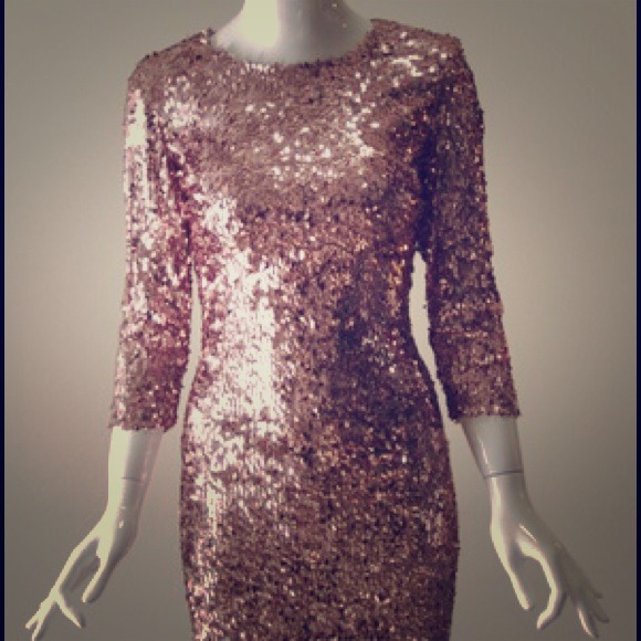 Rubber Ducky Prod. Champagne sequin dress