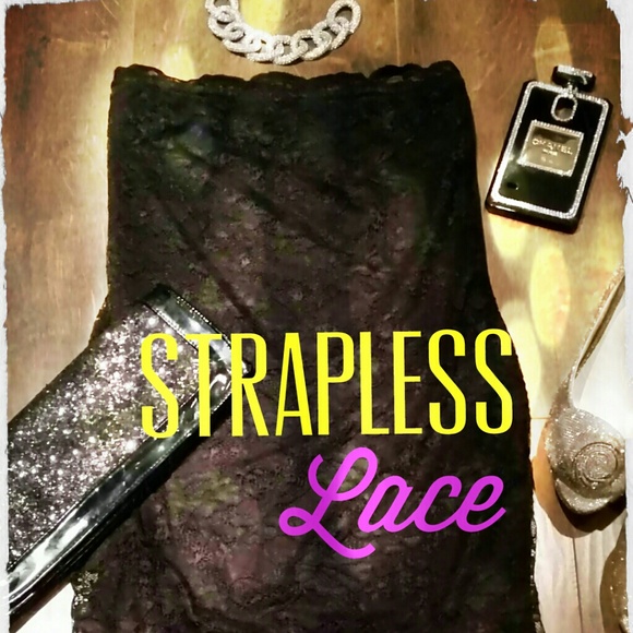 Black lace tube dress sz. Small