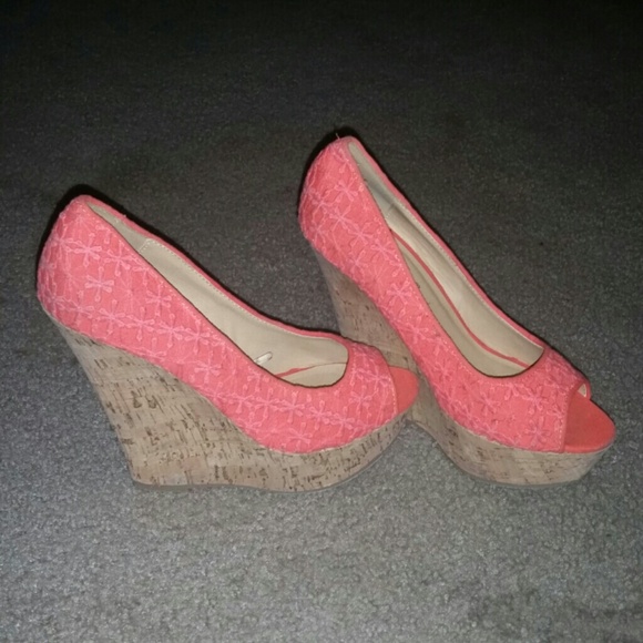 ****REDUCED****Pink orange wedges