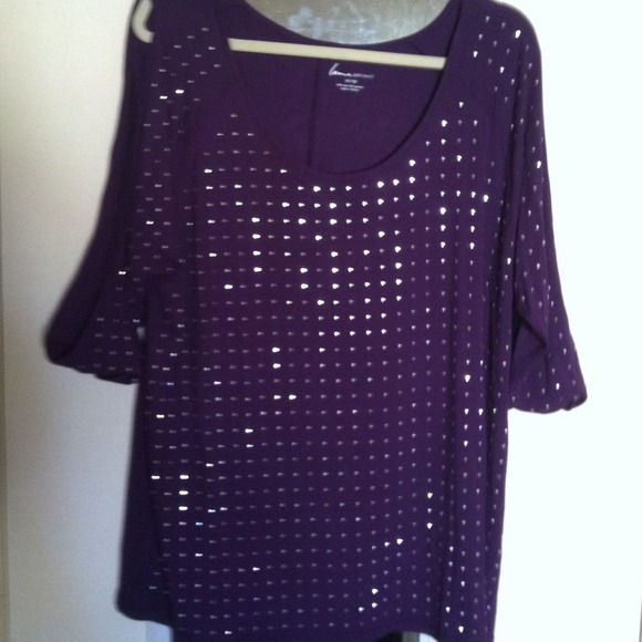 Dark Purple Top with Bling