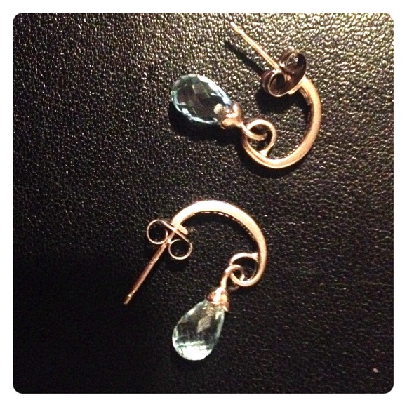 Aquamarine dangly earrings